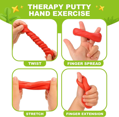 2 Pack Therapy Putty for Kids – Farm & Forest Theme Sensory Putty with Medium and Soft Resistance, Occupational Therapy Putty for Hand Exercises, Fine Motor Skills, Autism Sensory Play