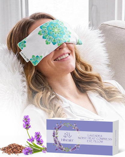 Hihealer Lavender Eye Pillow for Relaxation, Yoga, Sleep, Weighted Eye Mask
