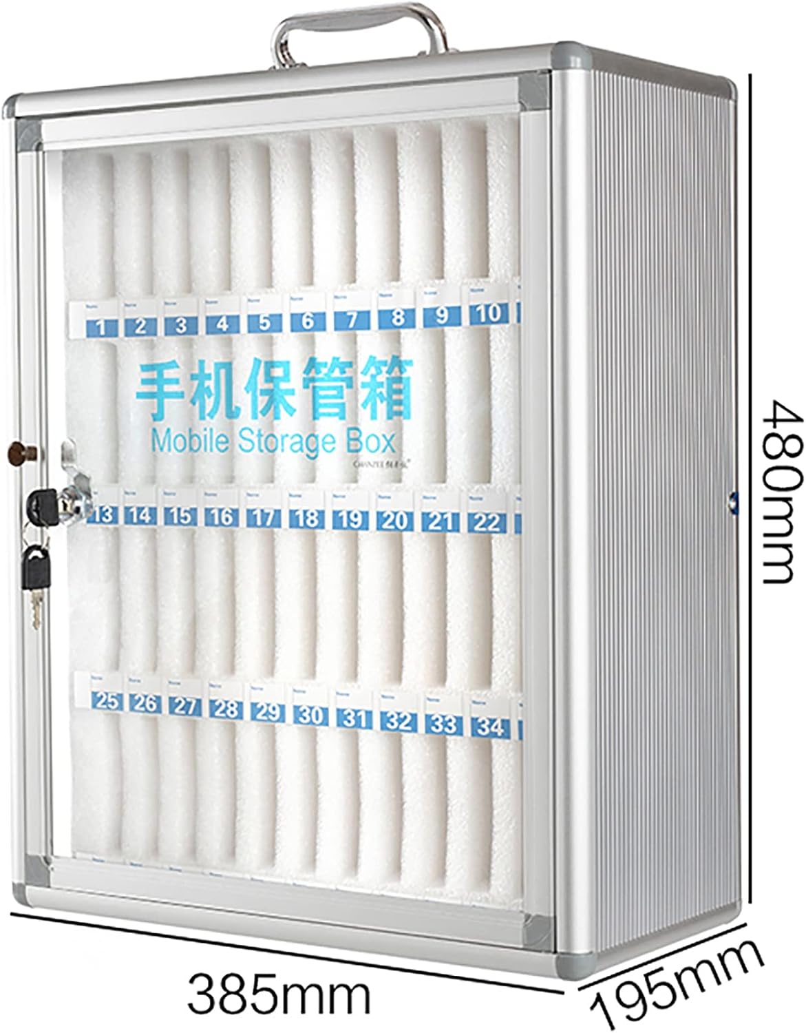 Wall Mounted Mobile Phone Locker Secure 48 Slots for Phones Ideal Storage Solution for Restaurants Schools & Offices Nized Charging Station for Devices,12 Slots