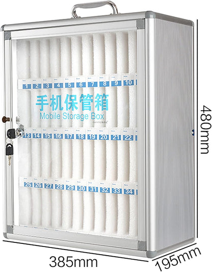 Wall Mounted Mobile Phone Locker Secure 48 Slots for Phones Ideal Storage Solution for Restaurants Schools & Offices Nized Charging Station for Devices,12 Slots