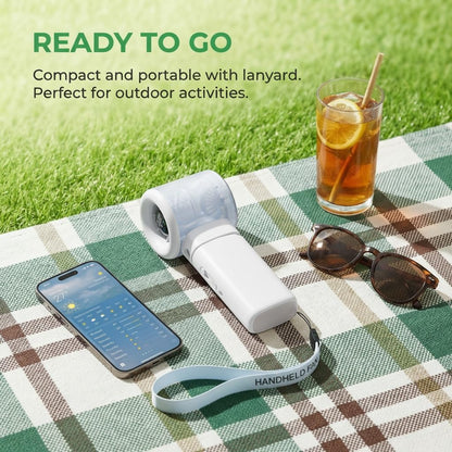 Handheld Turbo Misting Fan with LED Display & Safety Lock