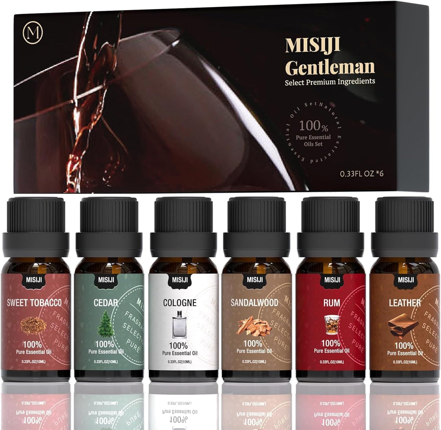 Essential Oils Set Top 6 Aromatherapy-Essential Oils for Diffuser for Home,Air Freshening Diffuser Oils Scents for Aromatherapy,Laundry,Candle&Soap Making,Humidifiers 6 X 10ML