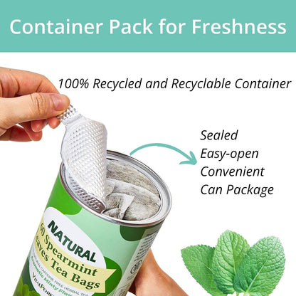 60 Lemon Balm Tea Bags - VitalForest Dried Lemon Balm Leaves Tea -1.5g/Bags, Calming Herb, Stress Relief & Sleep Support, Non-GMO, Caffeine-Free