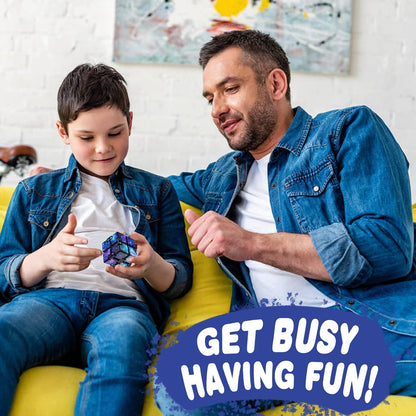 Infinity Cube Fidget Toy Stress Relieving Fidgeting Game for Kids and Adults,Cute Mini Unique Gadget for Anxiety Relief and Kill Time (Macaron Blue)