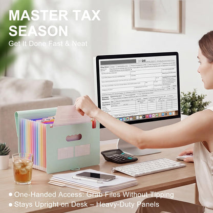 ThinkTex Accordion File Organizer, 12 - Pocket Expanding File Folders