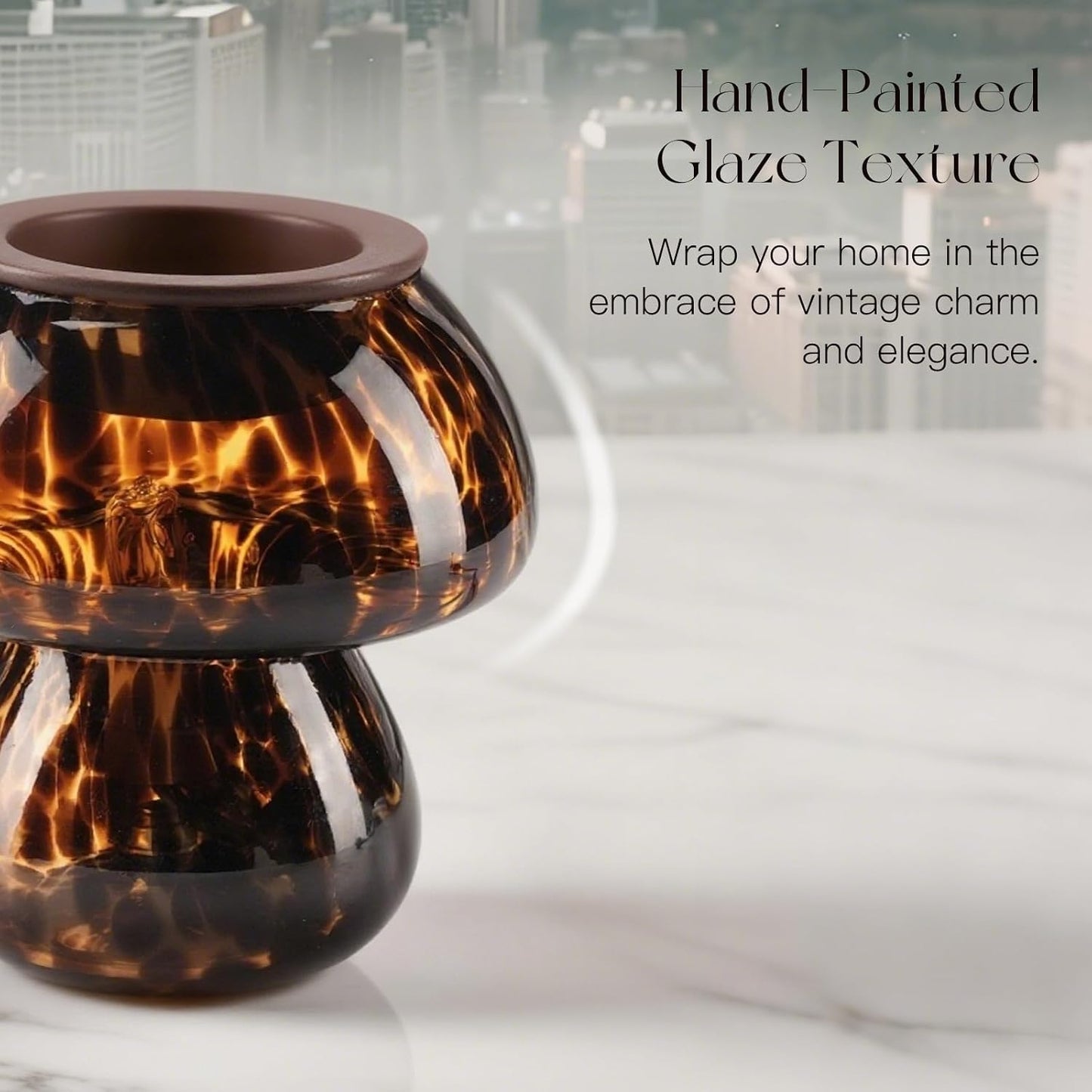 Candeldo Mushroom Wax Melt Warmer: Wax Melter Warmer with Timer Cute Melter Fragrance Candle Lamp Home Decor Mothers Day Birthday Gift for Women