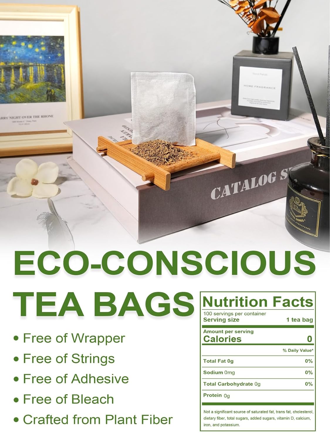 TeeLux Valerian Root Tea Bags, Smooth & Mild Taste, Caffeine Free, 100 ct