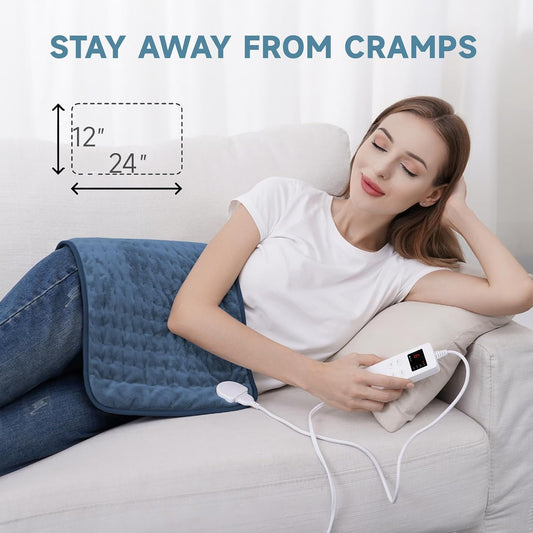 Heating Pad for Back, Neck, and Shoulder Pain Relief, Electric Heat Pad with 6 Heat Levels, Moist Heat Option, Auto Shut-Off, Birthday Christmas Gifts for Women Men Mom Dad Grandma, Gifts for her