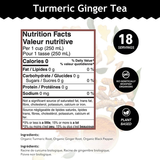 BUDDHA TEAS Organic Tumeric Ginger Chai Concentrate, 18 CT