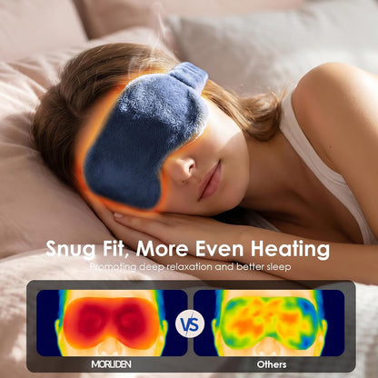 Heated Eye Mask for Dry Eyes, Steam Warm Compress for Stye Eye Treatment, Relieve, Hot Compress, Moist Heat Mask for Blepharitis (Steel Grey)