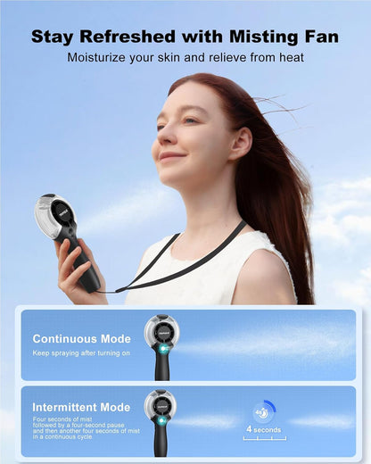 TriPole Portable Handheld Misting Fan High-Speed Rechargeable Fan with Mist