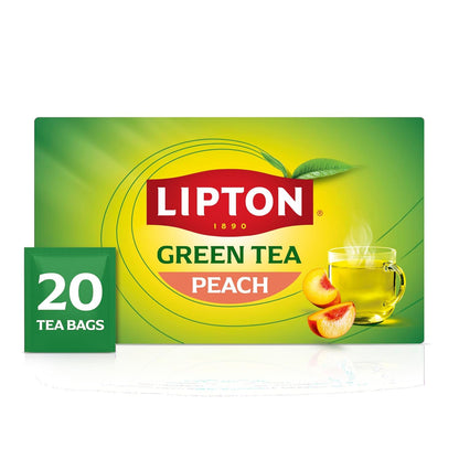 Lipton Peach Green Tea Bags, 20 Total Tea Bags