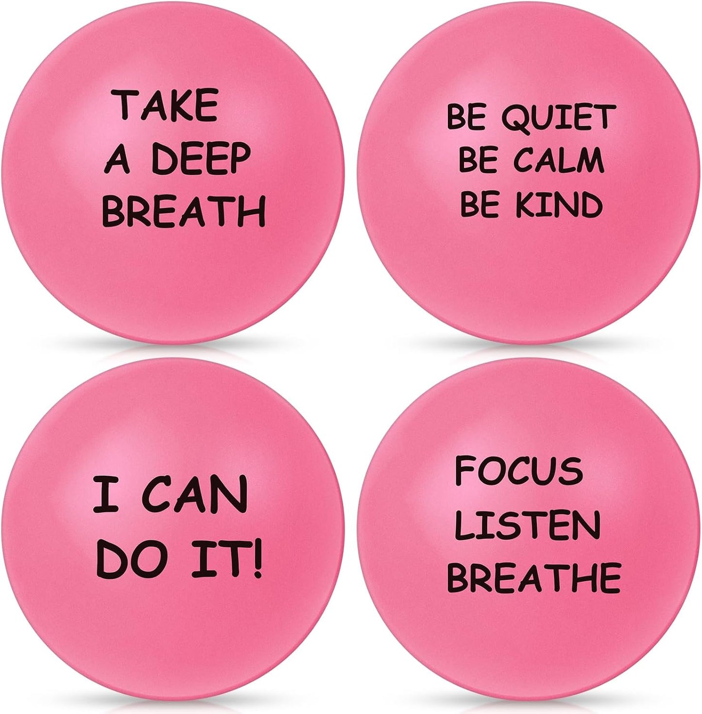 Ceenna 4 Pcs Motivational Balls for Adults Anxiety Relief, Black