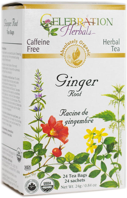 Celebration HERBALS Ginger Root Tea Organic 24 Bag, 0.02 Pound