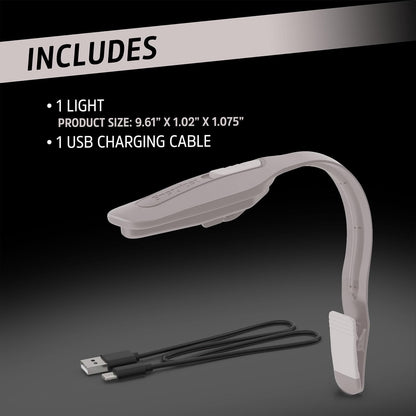 Energizer Flex-R LED Rechargeable Book Light for Reading in Bed, Reading Light with Warm LED Color, Long-Lasting and Lightweight,Blue