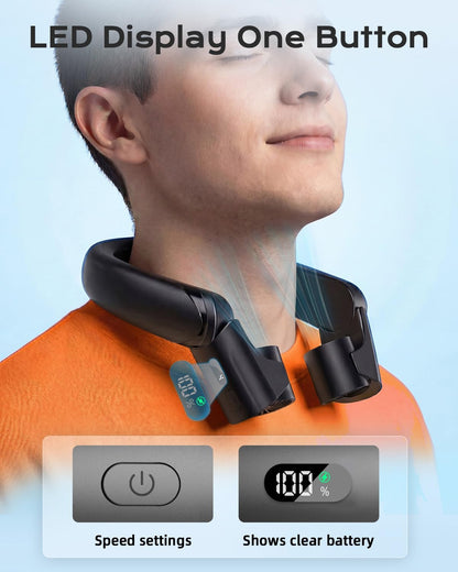 Neck Fan with Dual Motors, Adjustable Airvents Fan