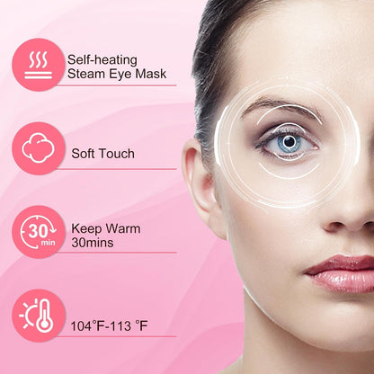 XPCARE 48 Pack Steam Eye Masks for Dry Eyes, Self Heated Steam Warm Eye Mask, Disposable Heated Eye Mask for Dark Circles, Puffy Eyes, Relief Stress Eye Fatigue（Lavender）