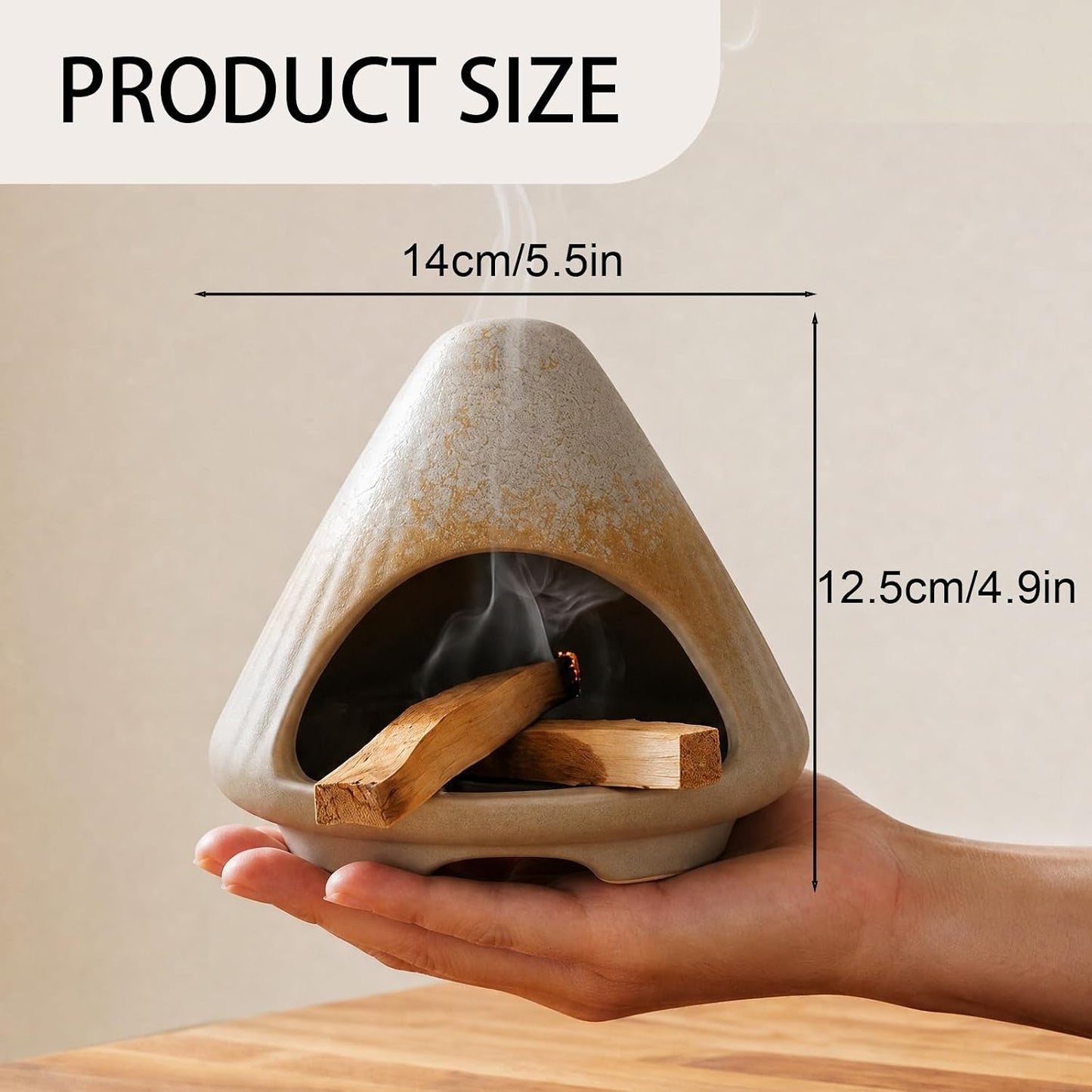 CEREMONY Palo Santo Holder -Mini Ceramic Incense Holder for Palo Santo Sticks