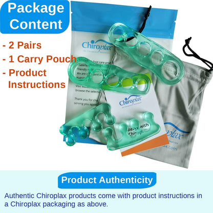 Chiroplax Gel Toe Separators Stretchers Spacers Bunion Tailor's Relief