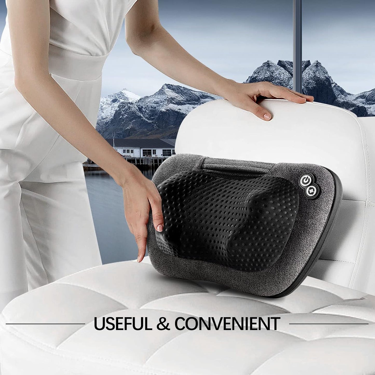 VIKTOR JURGEN Shiatsu Back Massager with Heat – Deep Tissue Massage for Neck, Shoulder, Back Pain Relief, Electric Kneading 3D Massage Pillow, Christmas for Men Women Dad Wife Mom Gifts (NOT Cordless)
