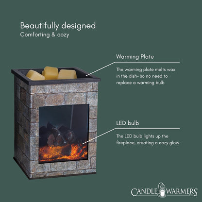 Candle Warmers ETC. Illumination Fragrance Warmer- Light-Up Warmer for Warming Scented Candle Wax Melts and Tarts or to Freshen Room, White Harmony