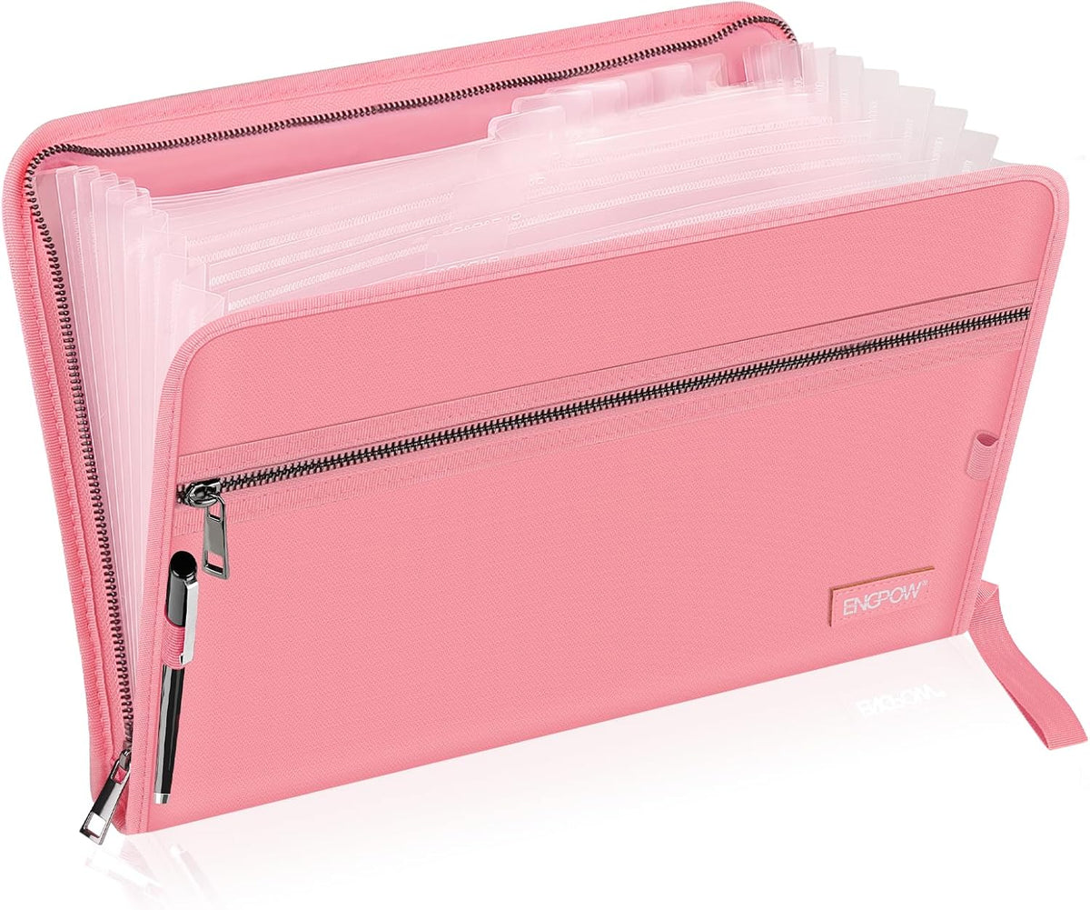 ENGPOW Expanding File Folder,Fireproof 13 Pockets Document Organizer Bag