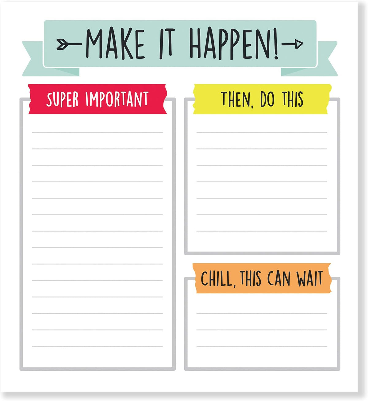 Carson Dellosa Aim High To Do List Notepad―5.75" x 6.25" Paper Stationery, Daily Checklist, Goals, Reminders, Notes, Motivational Organizer (50 sheets)