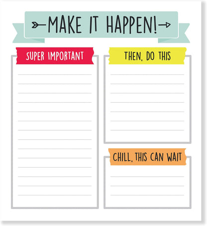 Carson Dellosa Aim High To Do List Notepad―5.75" x 6.25" Paper Stationery, Daily Checklist, Goals, Reminders, Notes, Motivational Organizer (50 sheets)