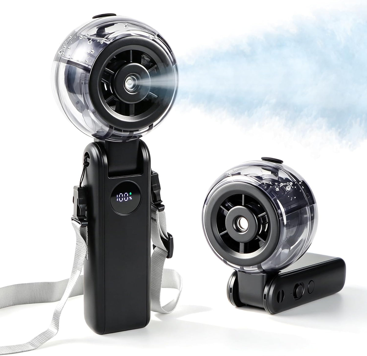 Portable Misting Fan, Rechargeable Handheld Spray Fan