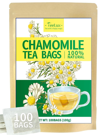 TeeLux Milk Thistle Tea Bags, Natural Milk Thistle Seed Tea, Mild & Mellow Taste, Caffeine Free, 100 Count