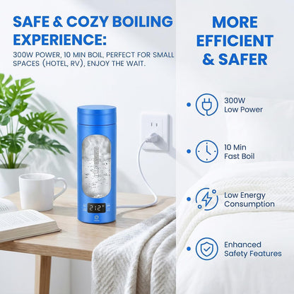 Portable Electric Kettle For Travel, 120V, 450ml, 4 Temperature Control