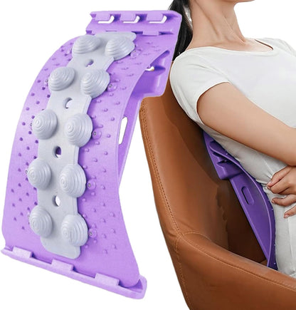 Back Stretcher, 4-Level Adjustable Back Cracking Device, Stretching Equipment, for Muscle Correction Shoulder Neck Nerve Workout Sleeping Sitting Yoga Exercise