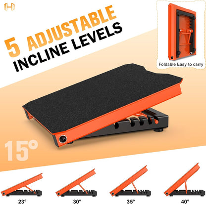 Naitesen Steel Slant Board Calf Stretcher for Squat 600lbs Weight Capacity Adjustable Incline Balance Board for Relieving Plantar Fasciitis Achilles Tendonitis Muscle Injuries Home Gym or Commercial