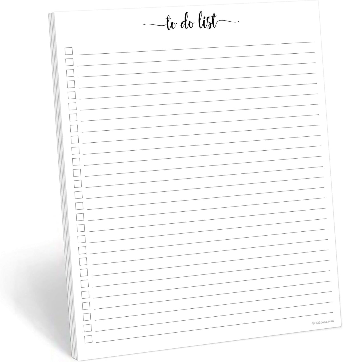 321Done To Do List Notepad, 5.5x8.5 Inches, 50 Sheets, College Ruled