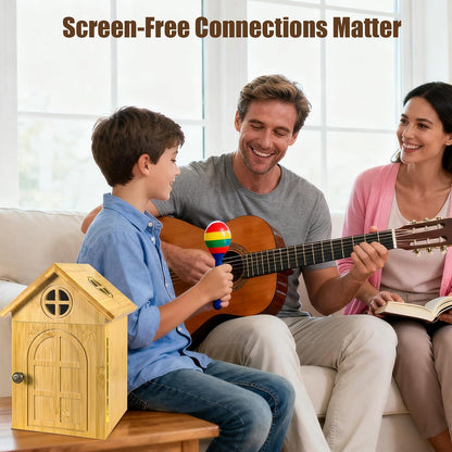 Cell Phone Box for Family Time — Premium Bamboo Phone Storage Box with Charging Ports, Holds Up to 6 Phones Self-Discipline Phone Holder Helps Children and Adults Regain Focus Decorative