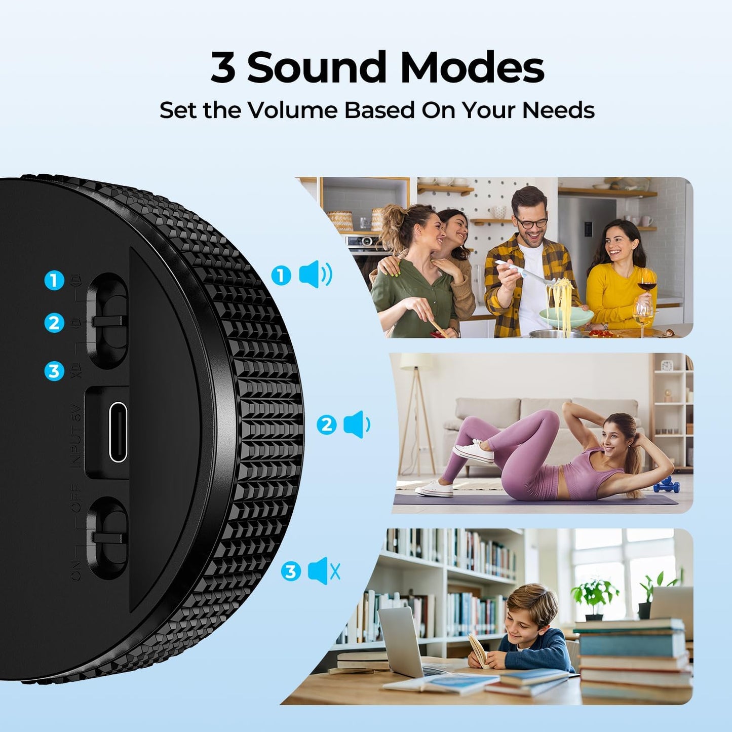 Digital Magnetic Kitchen Timer for Cooking, Large LED Countdown Timer, Rotating Pomodoro Timer, Volume Adjustable, 5/15/25 Min Presets for Kitchen, Baking Grilling Studying