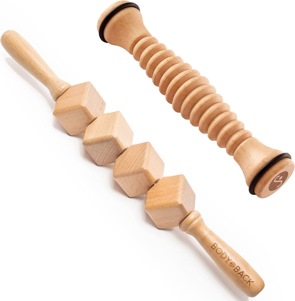 Body Back Wooden Foot Roller - Wood Therapy Massage Tool For Plain Relief
