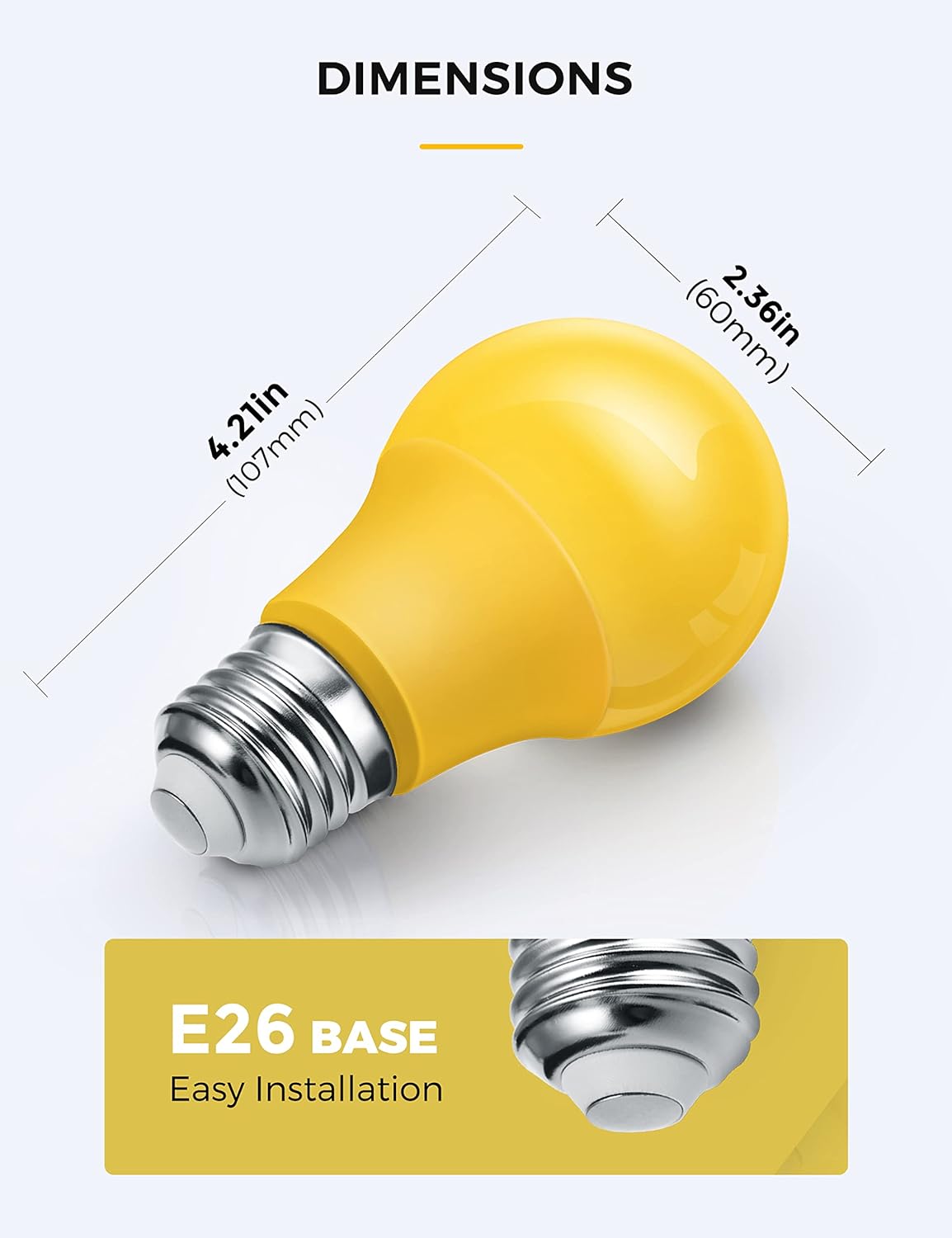 L LOHAS LED Sleep aid Amber Light Bulbs, Blue Light Blocking, A19 9W(60 Watt Equivalent) Dim Light Bulbs, 1800K Warm Light Bulb, E26 Base, 2 Pack
