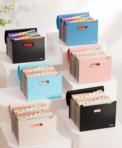 Sooez Accordion File Organizer, 13-Pocket Expanding File Folder Letter Size