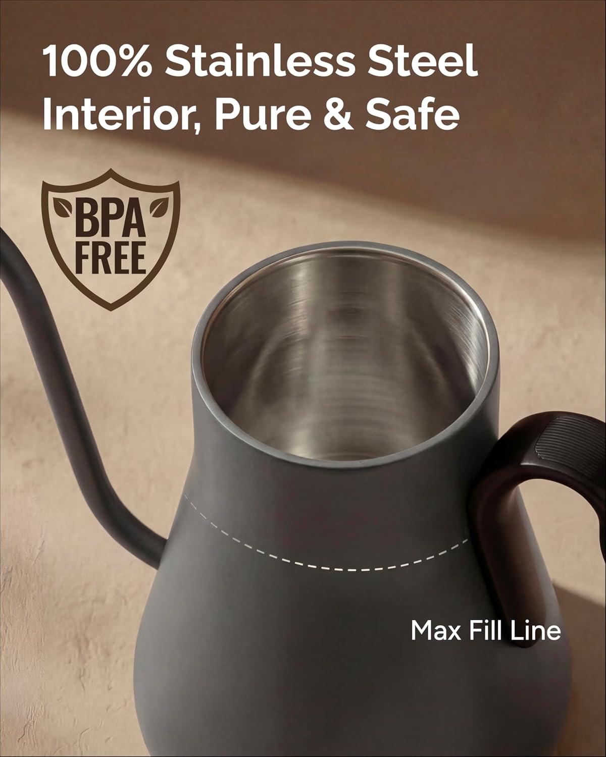 INTASTING Gooseneck Electric Kettle with ±1℉ Temperature Control 0.9 Liter