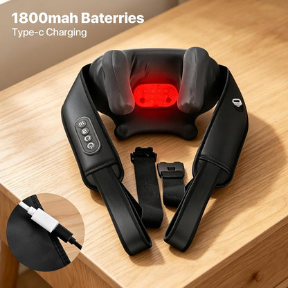 Neck and Back Massager, Deep Tissue Massager for Neck & Back Muscle Pain Relief, Black