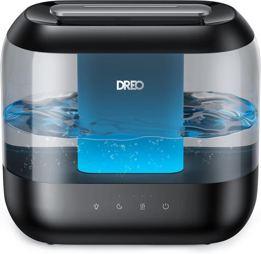 DREO 4L Humidifiers for Bedroom, 36H Runtime, 28 dB Quiet, HM311, Ebony