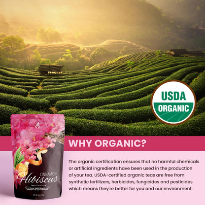 Gardenika Organic Loose Leaf Tea Sampler – 8 Pack, 1 LB – Herbal and Naturally Caffeine-Free Set - Ayurvedic Assortment Blend