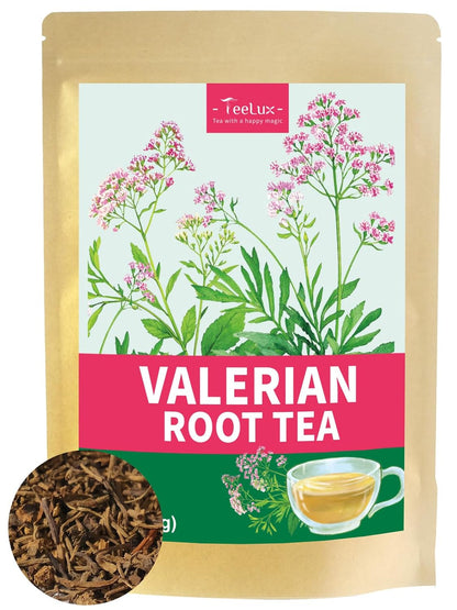 TeeLux Valerian Root Tea Loose Leaf, Cut & Sifted, Caffeine Free, 16oz