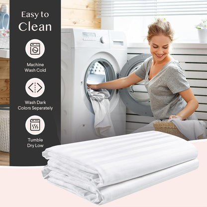 FAUNNA 600TC 100% Cotton Pillow Protectors, Standard Size (20x26), 4 Pack, Oeko-TEX Certified, Hotel Grade Pillow Cover with Silent Zipper, Zip Up Pillow Cases, White