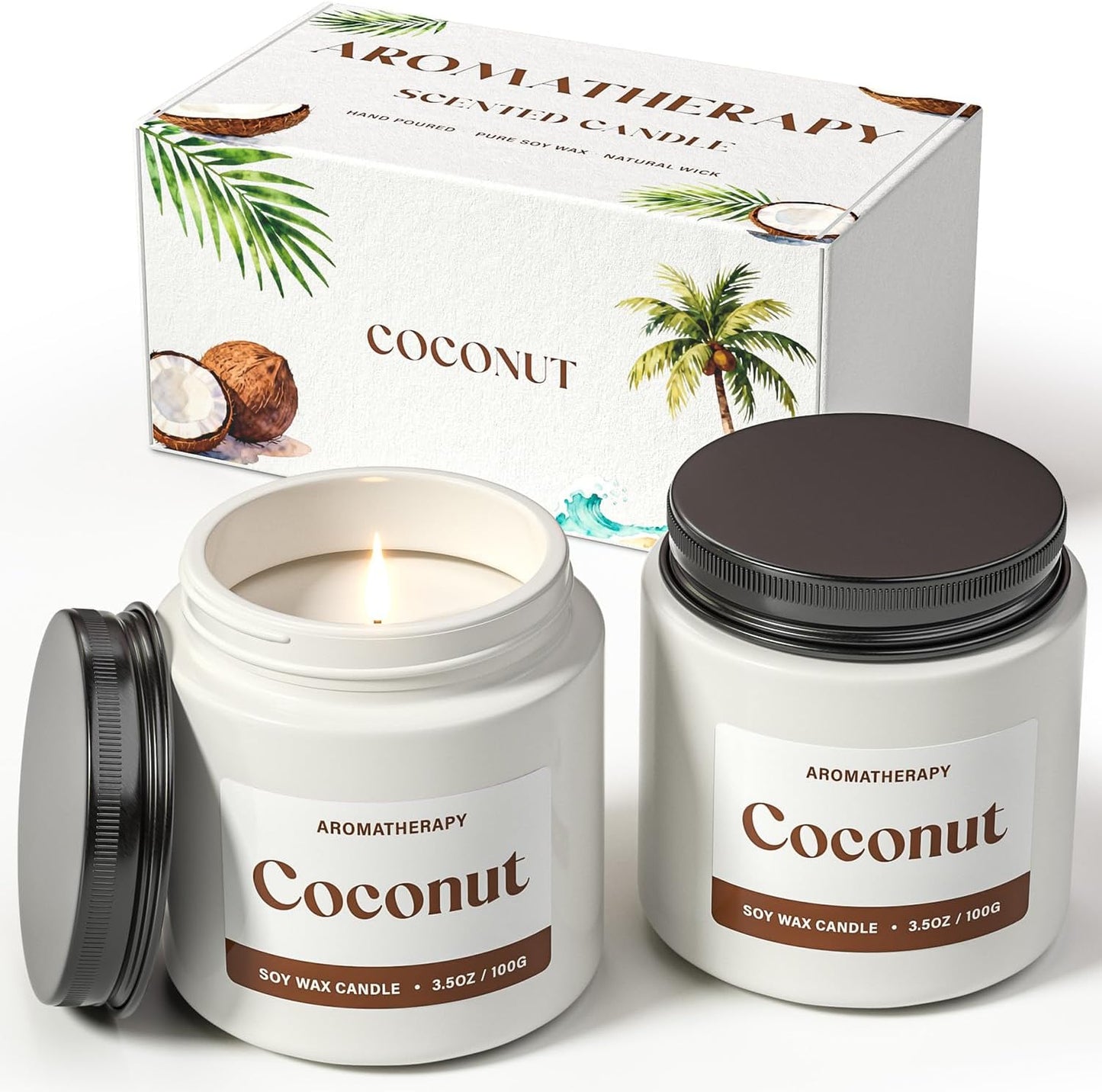 Scented Candle Gift Set, Soy Candles for Women, Sleep Candles for Home Scented, 2 Pack Aromatherapy Candle for Relaxing, Sleep, Stress Relief & Home Decor