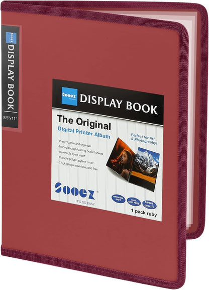 Sooez 30-Pocket Binder with Plastic Sleeves 8.5x11,Heavy Duty Art Portfolio
