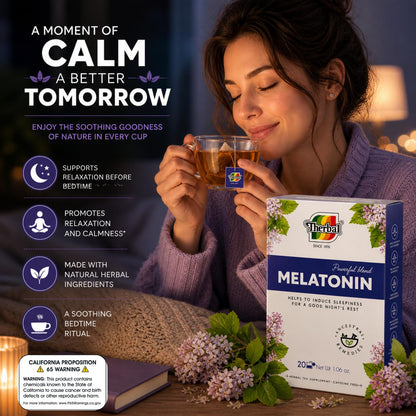 Therbal Valeriana Root Tea (25 Tea Bags) Natural Relaxation Caffeine Free