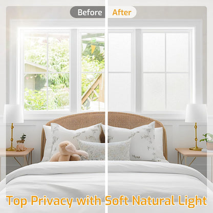 LUTE Blackout Window Film, Window Tint for Home Privacy, 17.5" x 78.7"