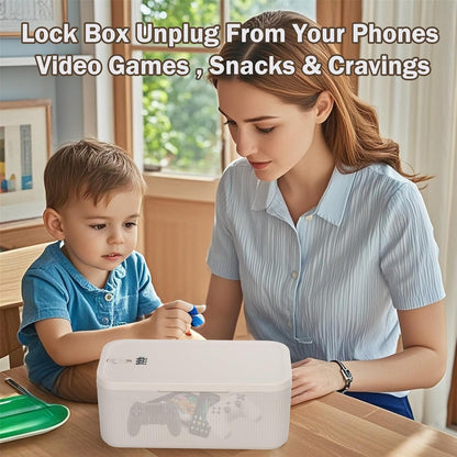 Medication Lock Box,Small Lockable Storage Box with Combination Code for Phone,Medicine Safe,Food, Home,Refrigerator,Office,Personal Items,Travel,Gift